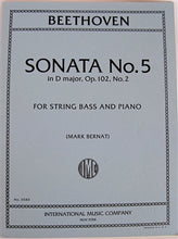 Load image into Gallery viewer, Beethoven - Sonata No. 5 in D for String Bass and Piano - Quantum Bass Market