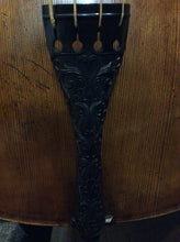 Load image into Gallery viewer, Tailpiece, carved, ebony, 4-string - Quantum Bass Market