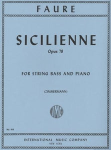 Faure, G. - Sicilienne, Op 78 for String Bass and Piano - Quantum Bass Market