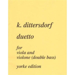 Dittersdorf, K.D. von - Duetto for viola and double bass - Quantum Bass Market
