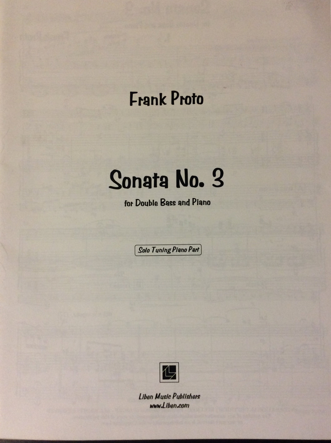 Proto, F. - Sonata No. 3, Solo Tuning Piano Part - Quantum Bass Market